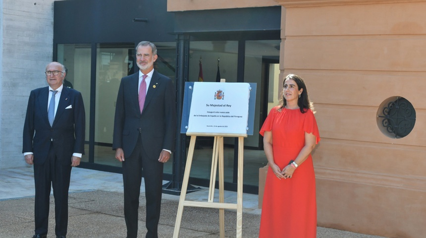 rey felipe inaugura embajada paraguay