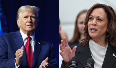 donald trump kamala harris fotos picture