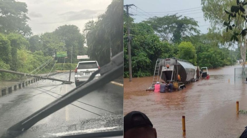 lluvias anegaciones caida tendido eléctrico nicaragua