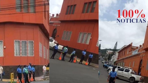 policía cerca curia eclesiástica de matagalpa