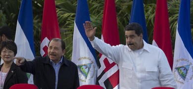 daniel ortega y nicolas maduro en managua