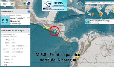 temblor jiquilillo nicaragua