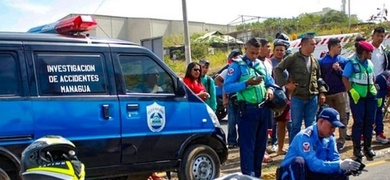 policia nacional transito nicaragua investiga accidente