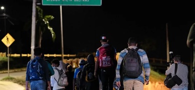 migrantes en caravana honduras