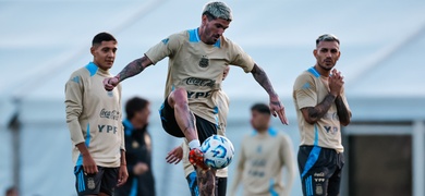 rodrigo de paul entrenamiento equipo argentina