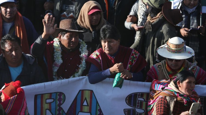 evo morales marcha la paz bolivia