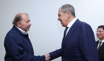 Daniel Ortega y Serguéi Lavrov