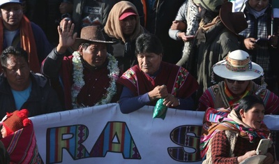 evo morales marcha la paz bolivia