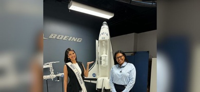 miss universo sheynnis palacios conoce a sheyla morales en la nasa