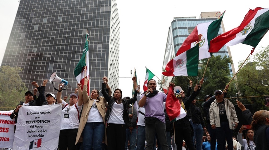 trabajadores poder judicial protestas mexico