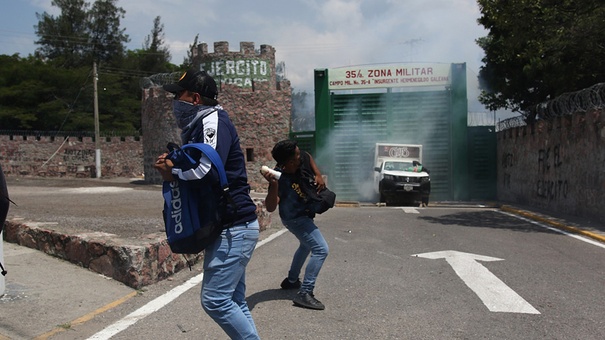 estudiantes protestas contra ejercito nicaragua