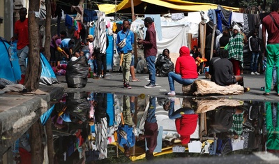 migrantes campamento mexico