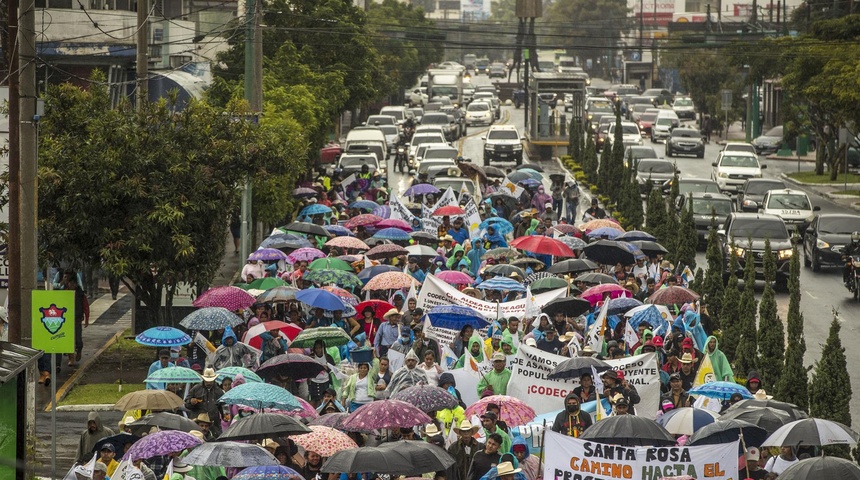 marcha campesinos guatemala corrupcion