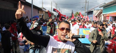 caminata de sandinistas en carazo