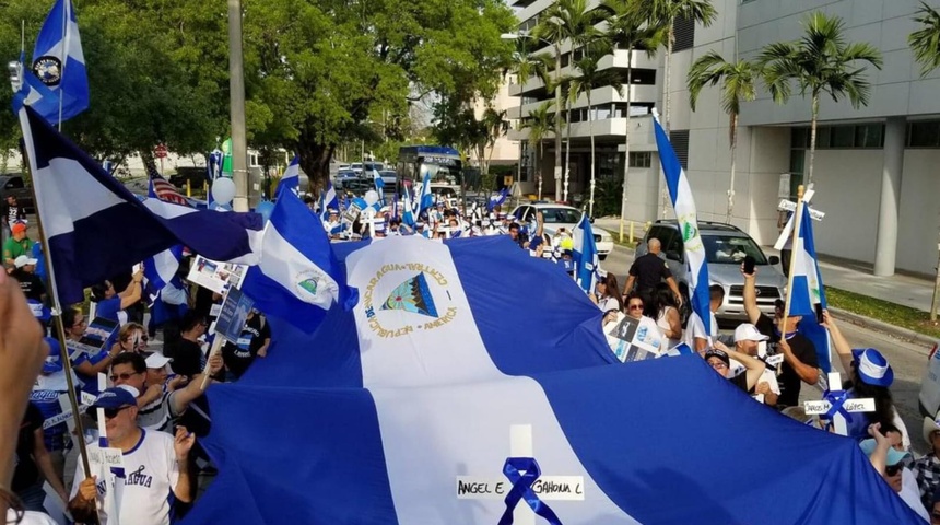 diaspora nicaraguense marcha en eeuu