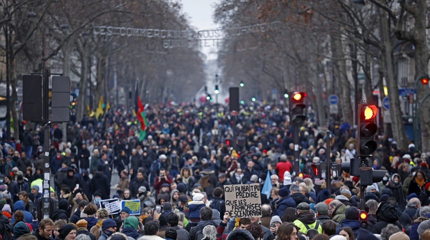 protestas contra reforma de pensiones francia