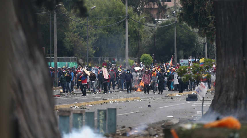 manifestaciones,protestas,ecuador