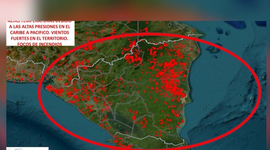 incendios forestales en nicaragua