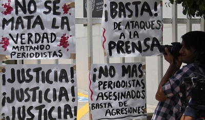 periodistas protestan mexico