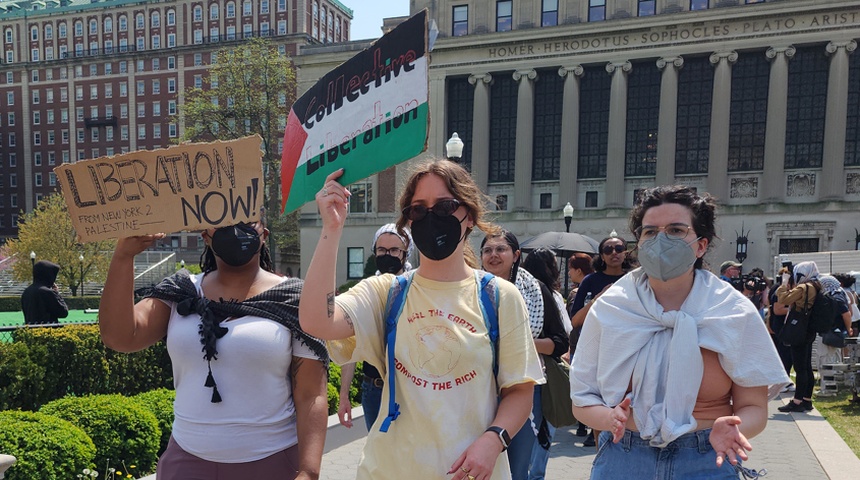 estudiantes universitarios eeuu protestas contra guerra gaza