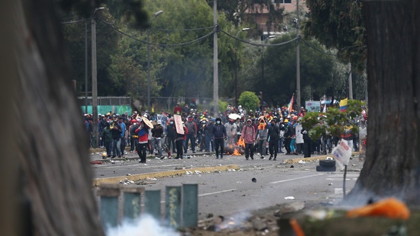 manifestaciones,protestas,ecuador