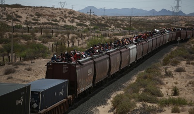 migrantes deambulan rio bravo mexico