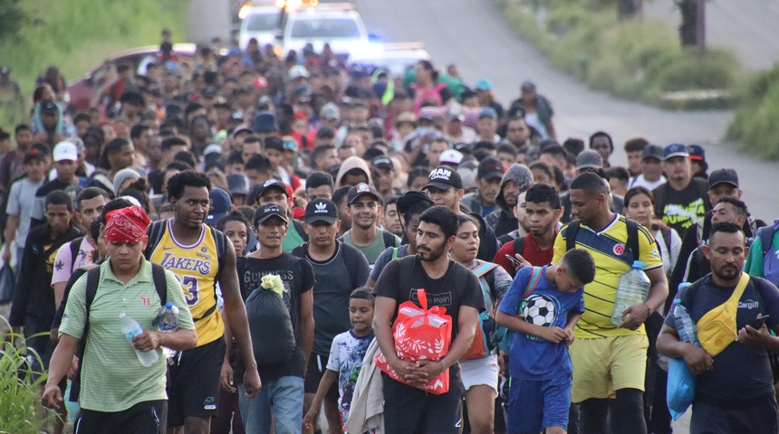 caravana migrantes chiapas mexico