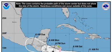 tormenta tropical julia huracan paso caribe