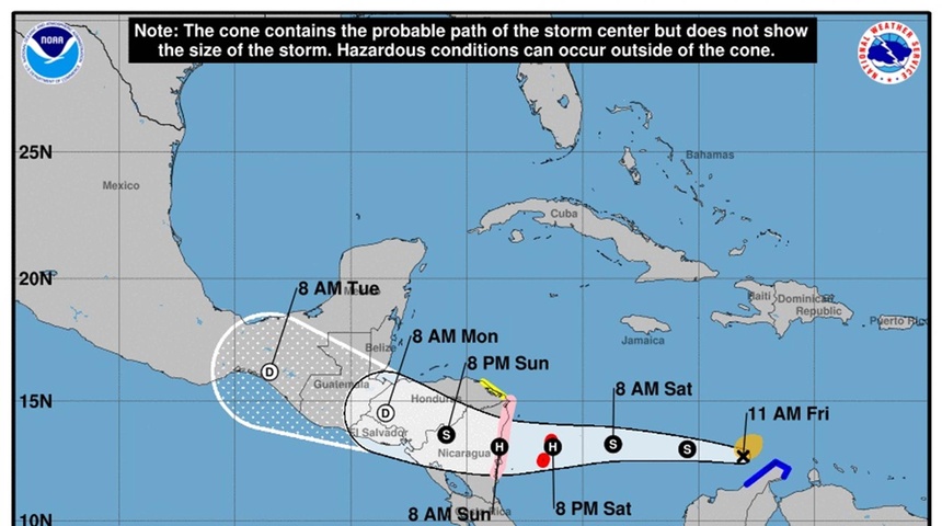 tormenta tropical julia huracan paso caribe