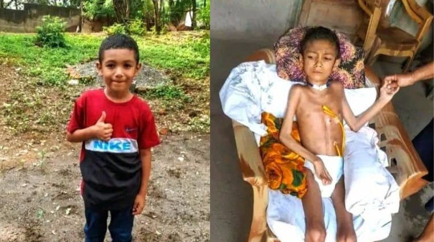 niño rivense lesionado y en cama