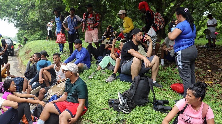 grupo migrantes en chiapas mexico