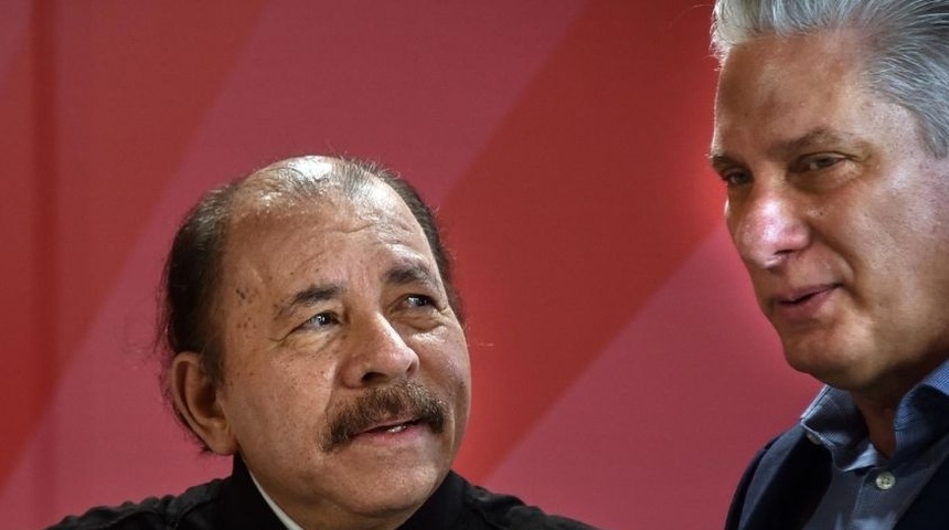 miguel diaz canel y daniel ortega