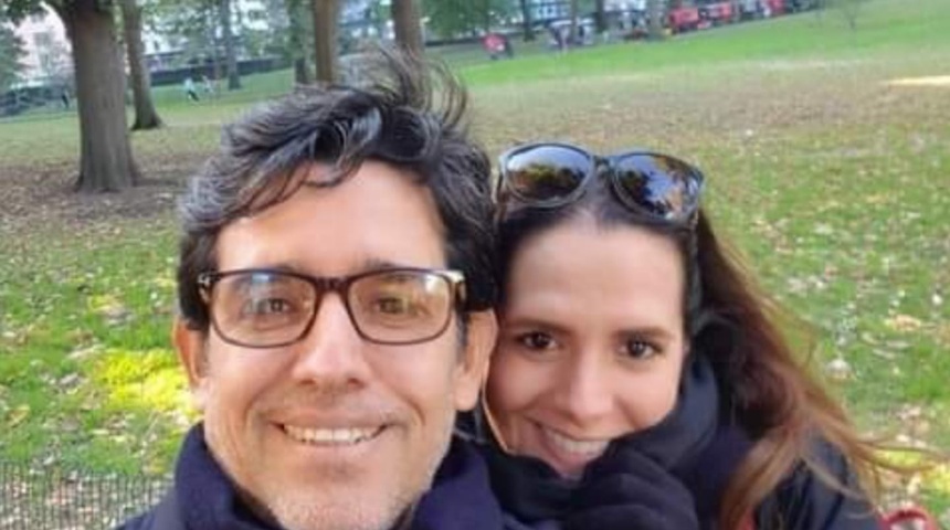 Félix Roiz junto a su esposa Ana Carolina Álvarez Horvilleur