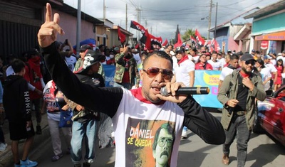 caminata de sandinistas en carazo