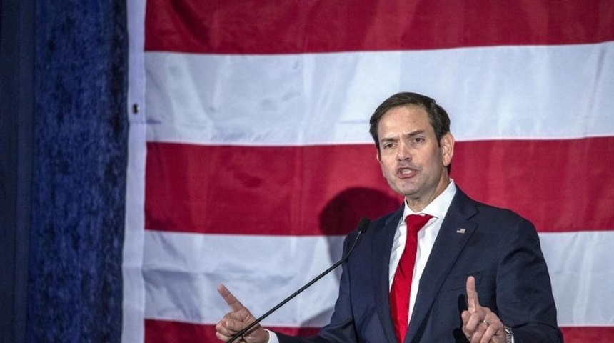 senador marco rubio saco azul oscuro