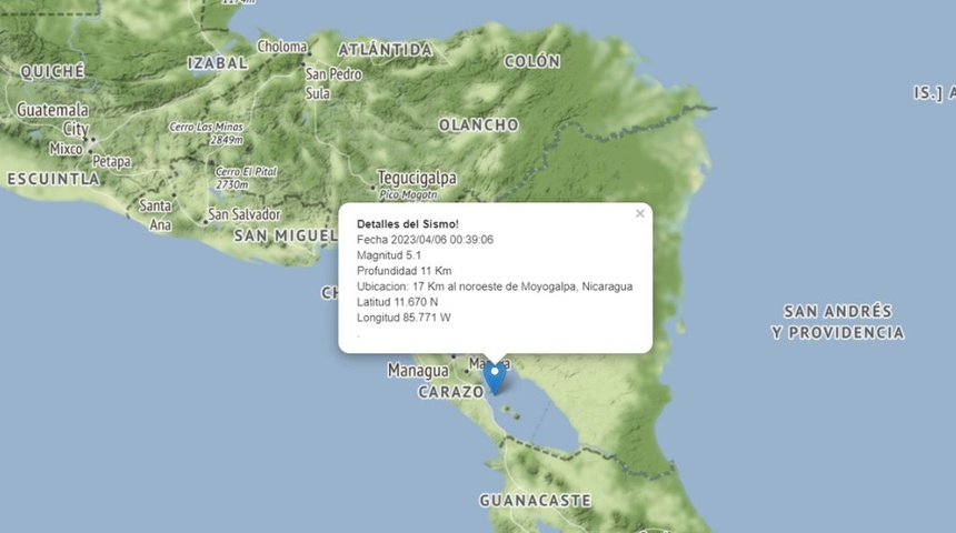 sismo moyogalpa pacifico nicaragua