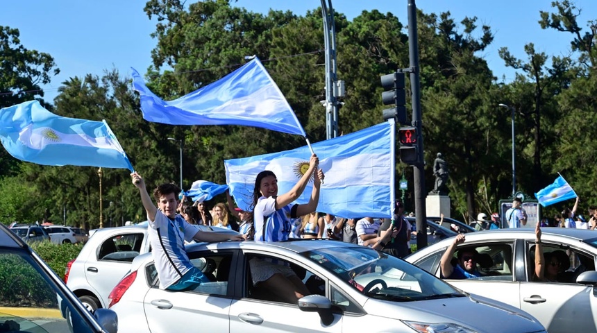 argentinos celebran mundial