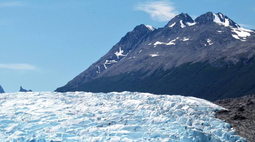 Glaciares amenazados por el calentamiento global.