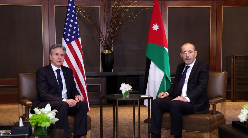 ministro exteriores jordan junto secretario estado eeuu