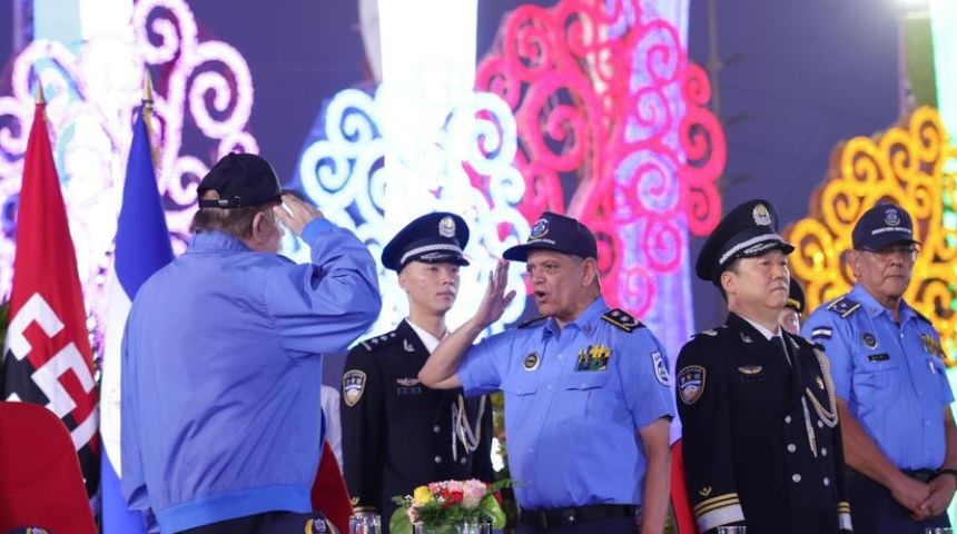 daniel ortega francisco diaz aniversario policia nicaragua