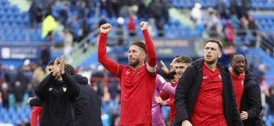 sergio ramos celebra rendimiento sevilla