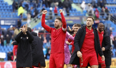 sergio ramos celebra rendimiento sevilla