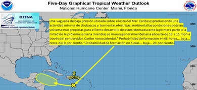 posible ciclon lluvias nicaragua ofena