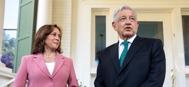 reuion de kamala harris y amlo