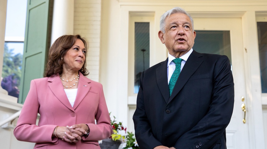 reuion de kamala harris y amlo