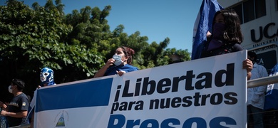 protesta por liberacion de presos politicos