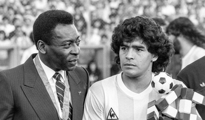 pele y maradona