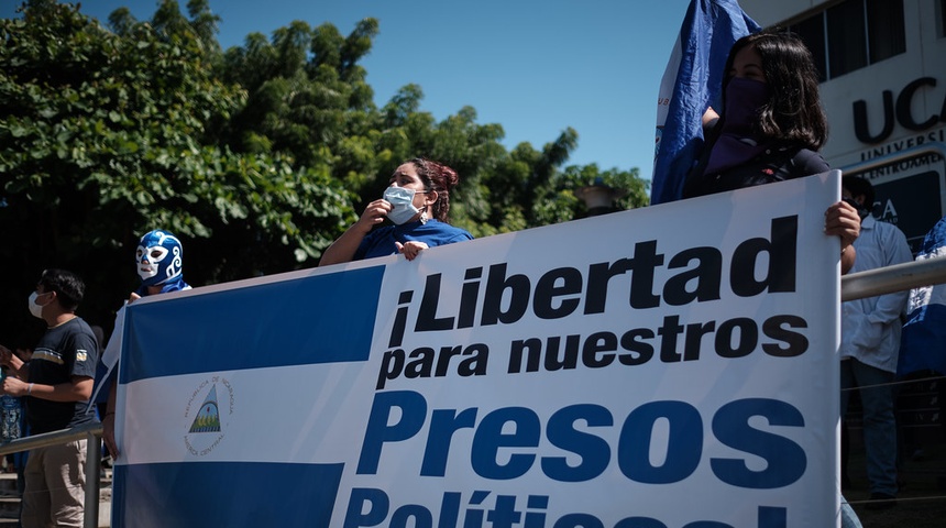 protesta por liberacion de presos politicos