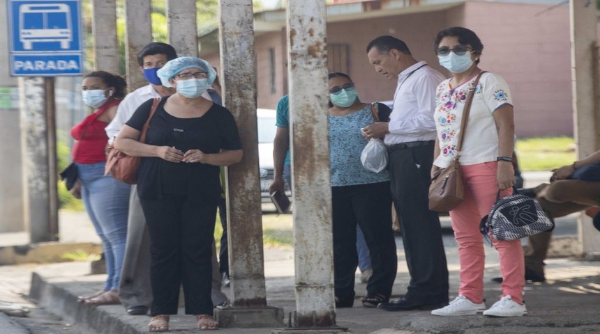 coronavirus nicaragua parada bus efe