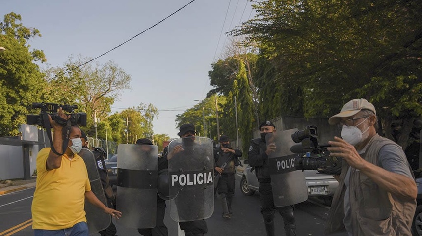 represión estatal contra periodistas en nicaragua